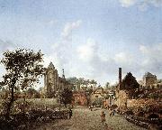 HEYDEN, Jan van der proach to the Town of Veere oil painting reproduction
